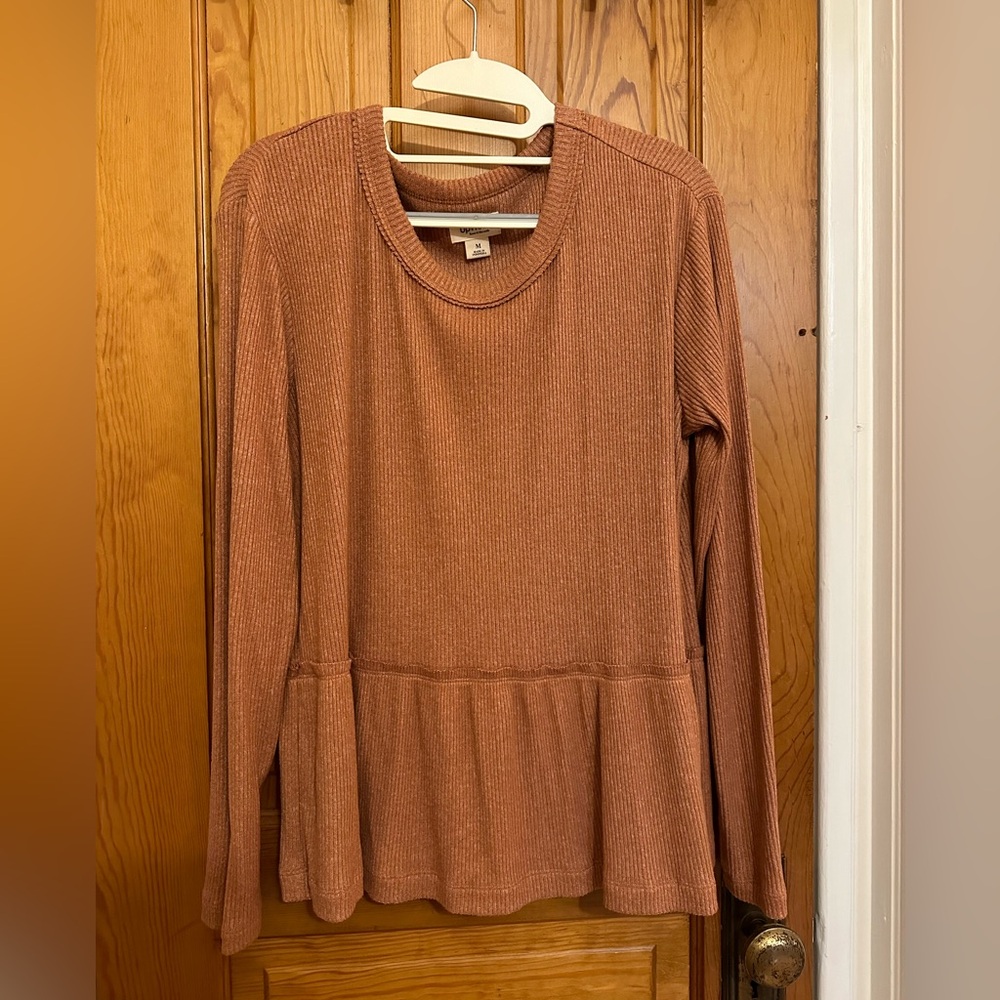 Medium UpWest long sleeve. Rust color.